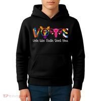 Vote Like Ruth Sent You Uterus Feminist Lgbt Kids Hoodie thumb 4