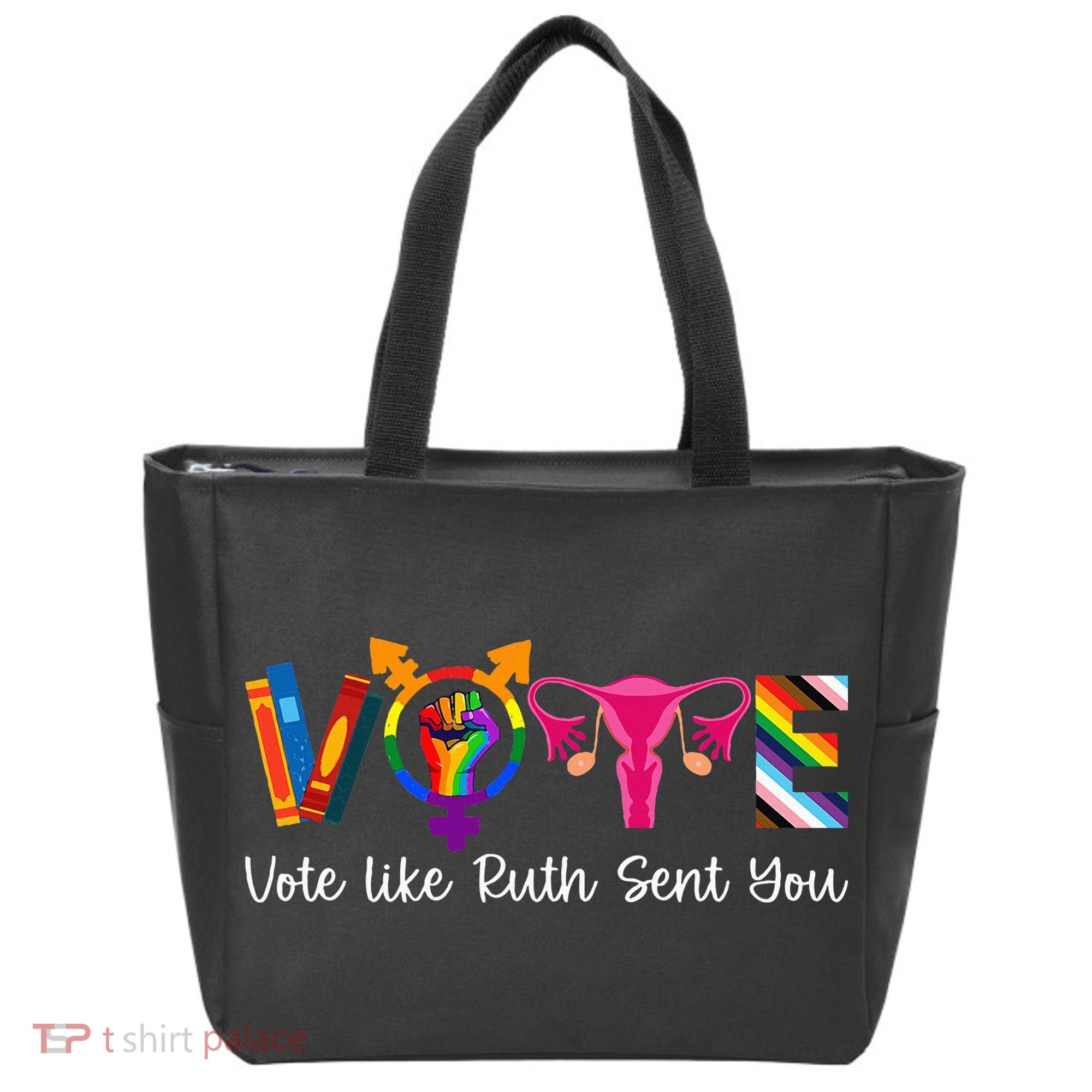 Vote Like Ruth Sent You Uterus Feminist Lgbt Tote Bag