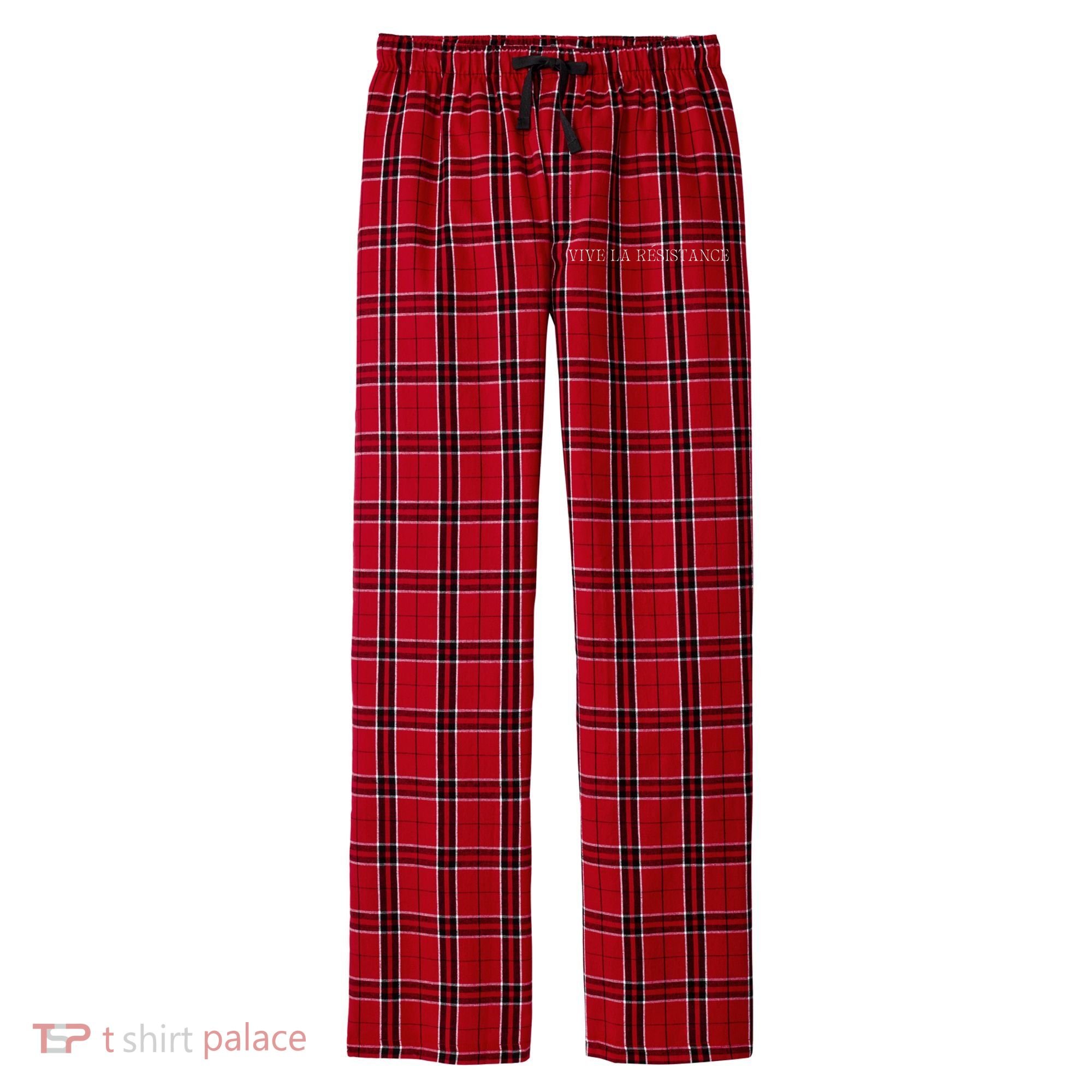 Vive La Resistance Feminist Men's Flannel Plaid Pajama Pants