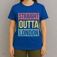 Vintage London Souvenir Retro Straight Outta London Funny Gift T-Shirt thumb 4