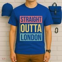 Vintage London Souvenir Retro Straight Outta London Funny Gift T-Shirt thumb 6