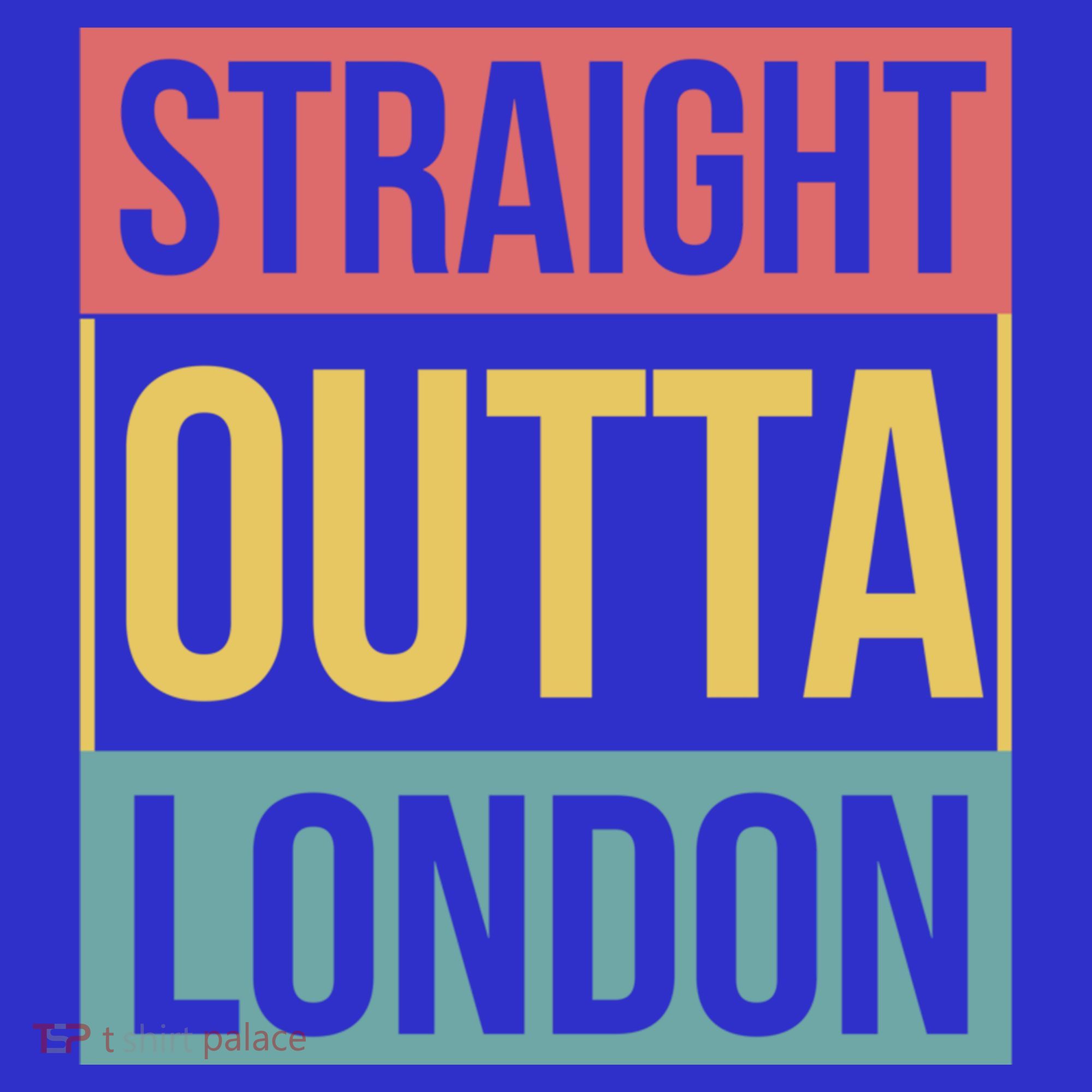 Vintage London Souvenir Retro Straight Outta London Funny Gift T-Shirt