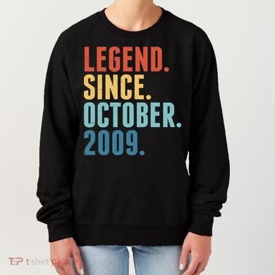 Vintage Legend Since October 2009 Birthday Women's Sweatshirt