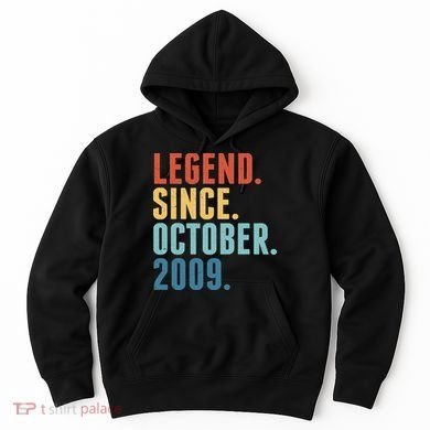 Vintage Legend Since October 2009 Birthday Hoodie