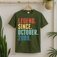 Vintage Legend Since October 2009 Birthday T-Shirt thumb 2