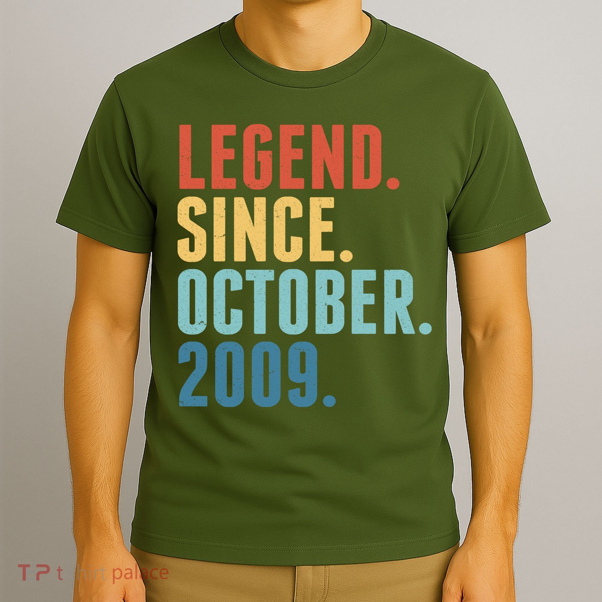 Vintage Legend Since October 2009 Birthday T-Shirt