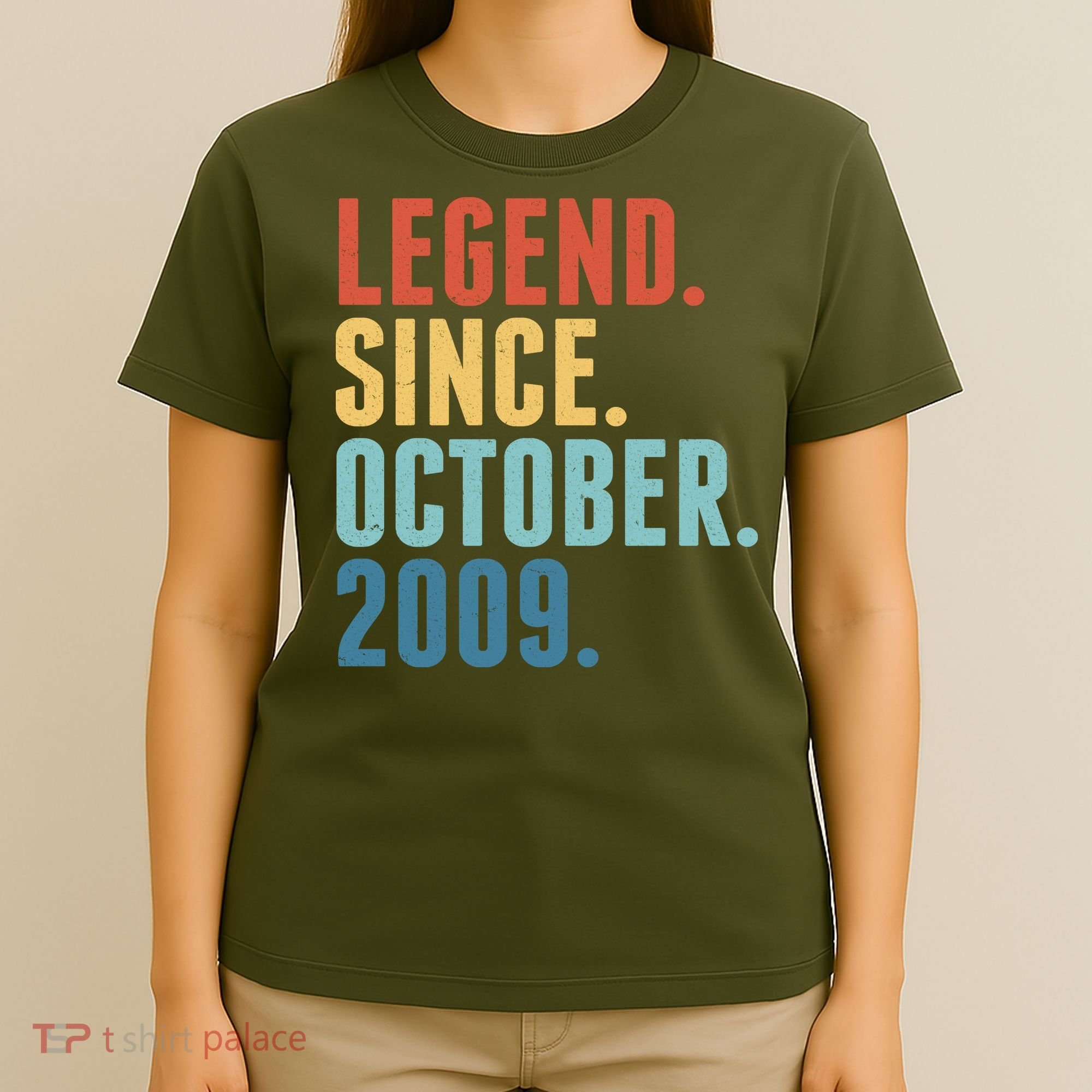 Vintage Legend Since October 2009 Birthday T-Shirt