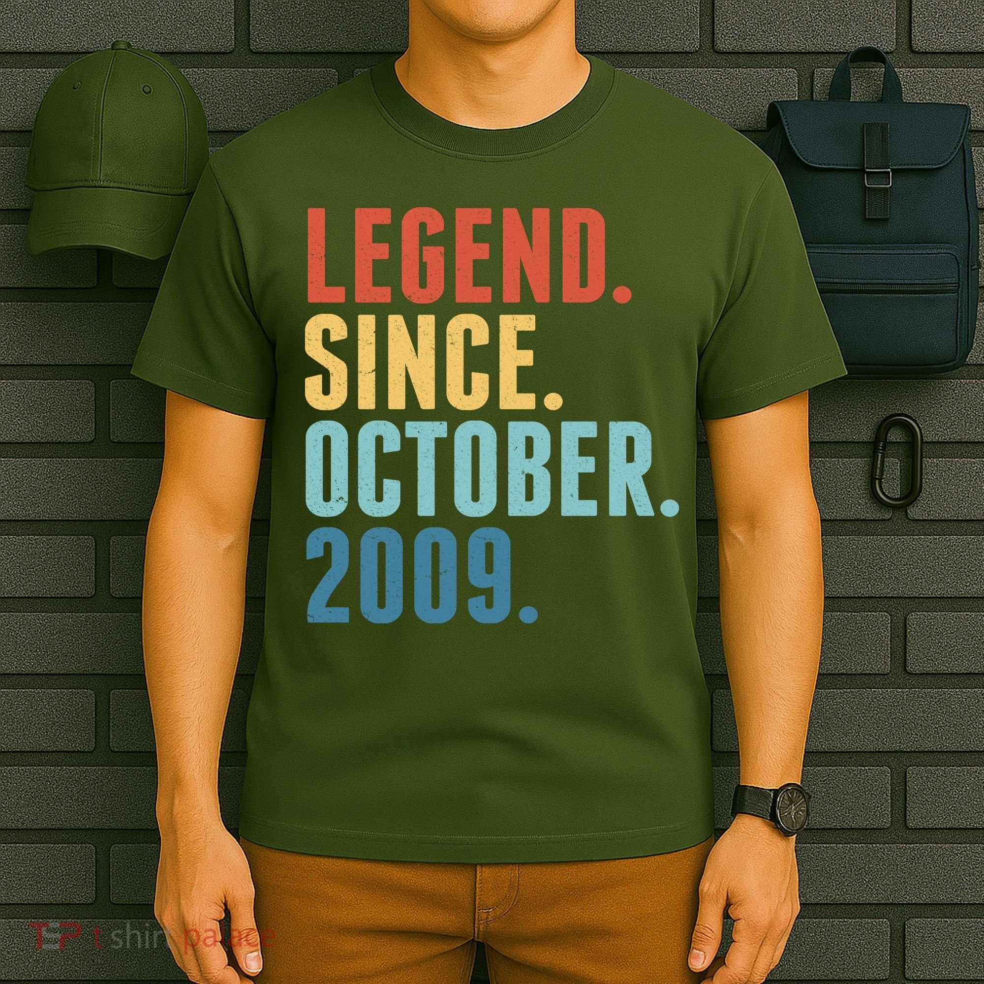 Vintage Legend Since October 2009 Birthday T-Shirt