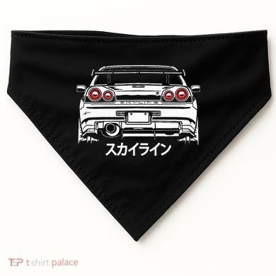Vintage Legendary Skyline Jdm Gt R 34 USA-Made Doggie Bandana