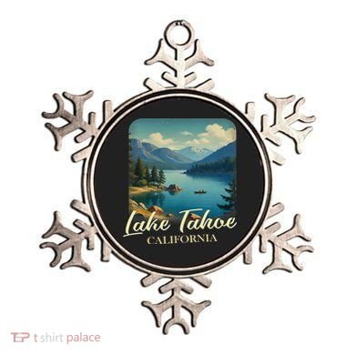 Vintage Lake Tahoe California Mountain Retro Ornament
