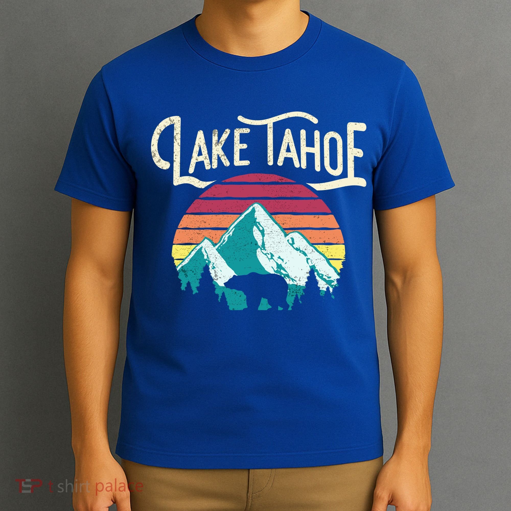 Vintage Lake Tahoe Mountain Bear California Retro Gift T-Shirt