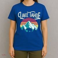 Vintage Lake Tahoe Mountain Bear California Retro Gift T-Shirt thumb 4