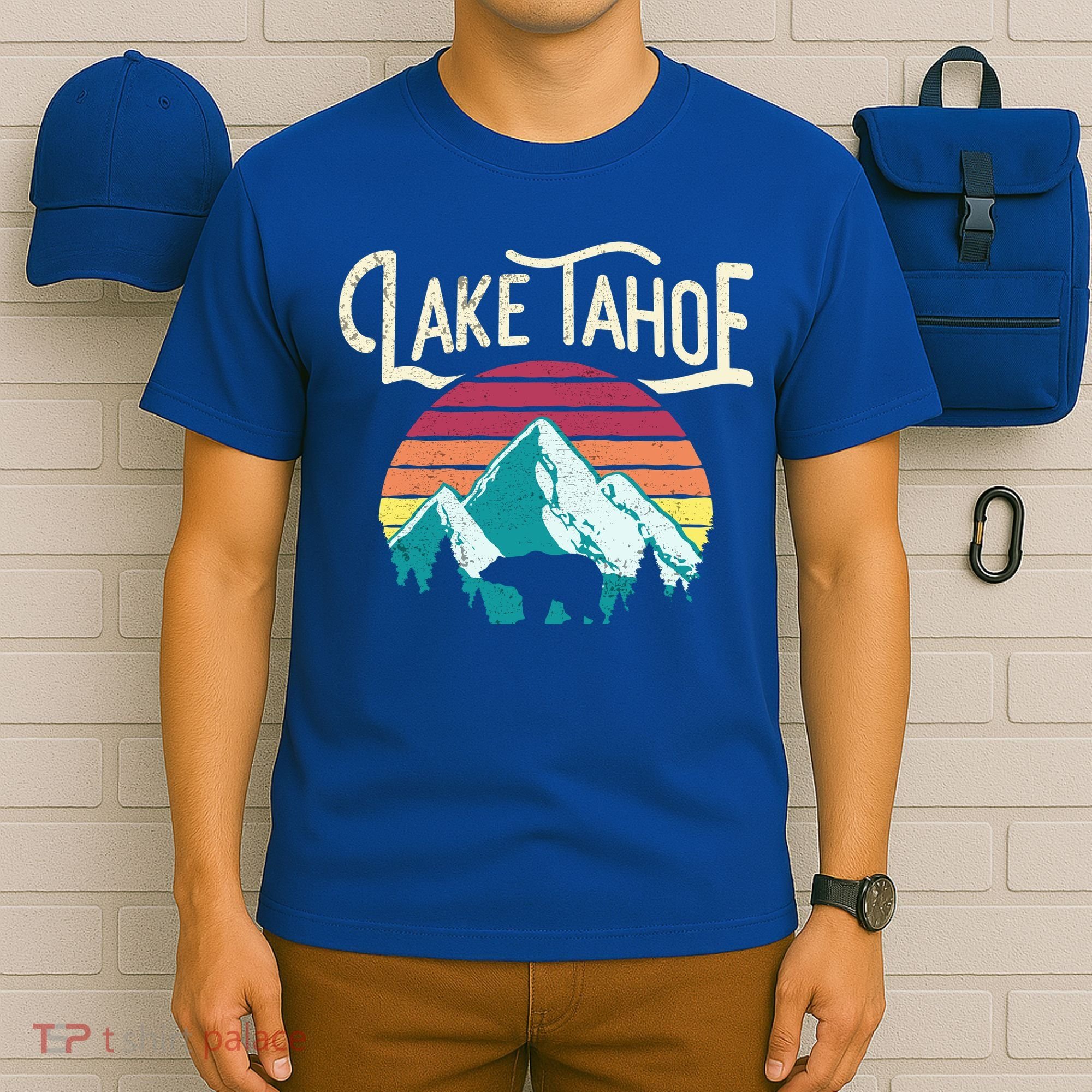 Vintage Lake Tahoe Mountain Bear California Retro Gift T-Shirt