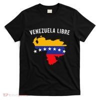 Venezuela Libre Venezuela Map 7 Stars Flag Family Souvenir T-Shirt thumb 0