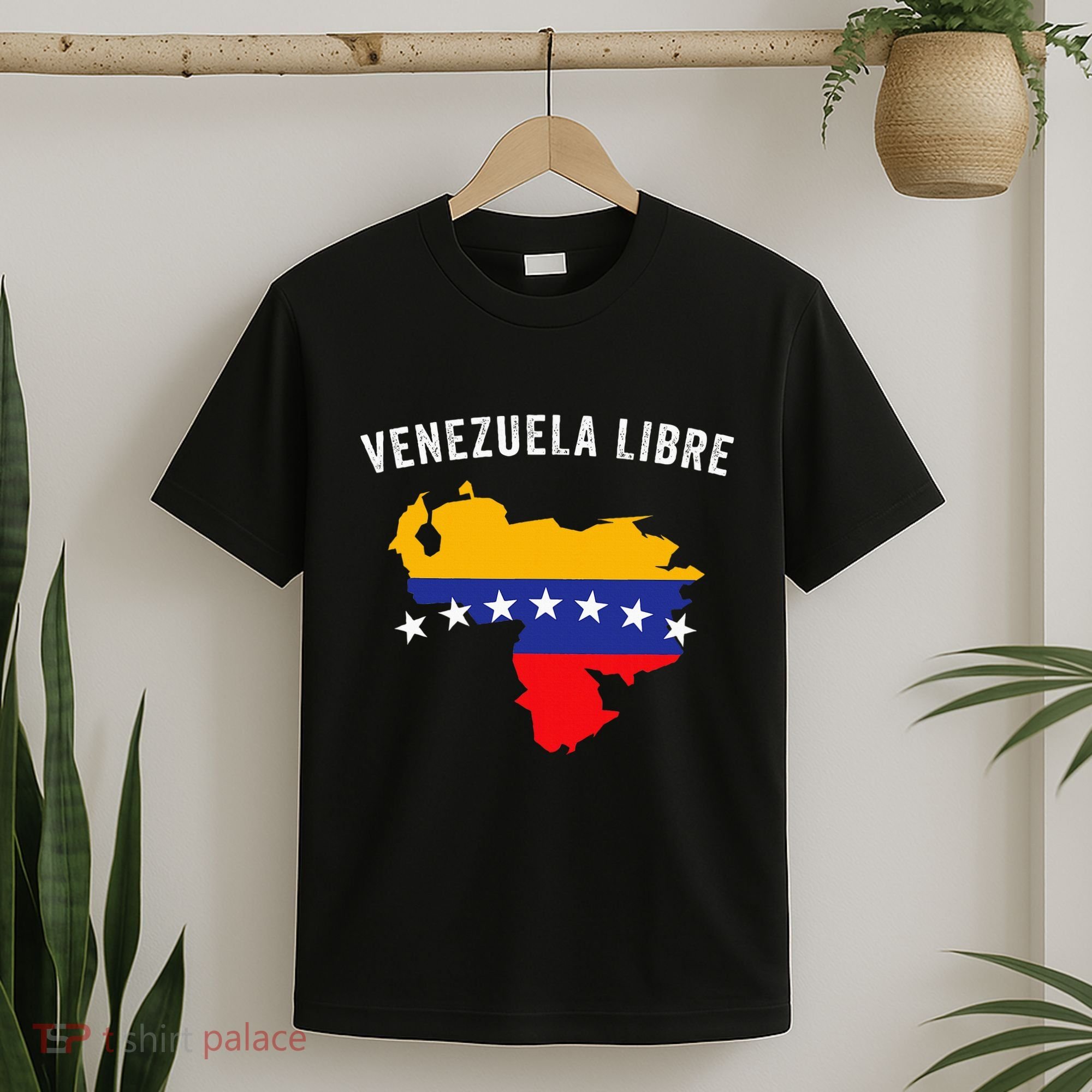 Venezuela Libre Venezuela Map 7 Stars Flag Family Souvenir T-Shirt