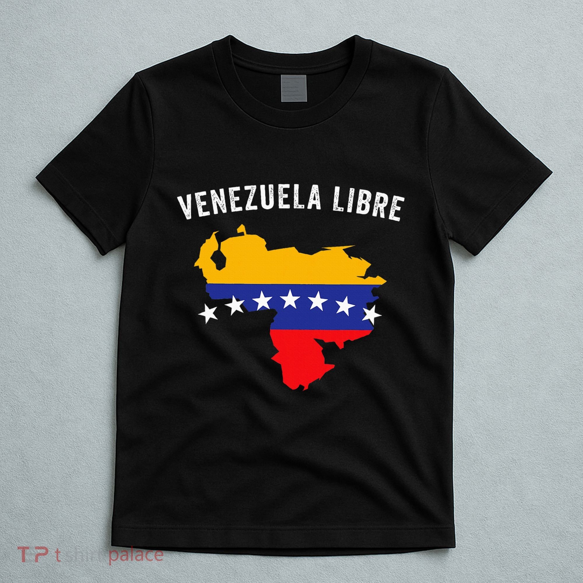 Venezuela Libre Venezuela Map 7 Stars Flag Family Souvenir T-Shirt