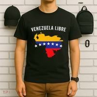 Venezuela Libre Venezuela Map 7 Stars Flag Family Souvenir T-Shirt thumb 6