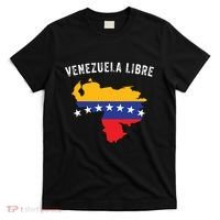 Venezuela Libre Venezuela Map 7 Stars Flag Family Souvenir T-Shirt thumb 0