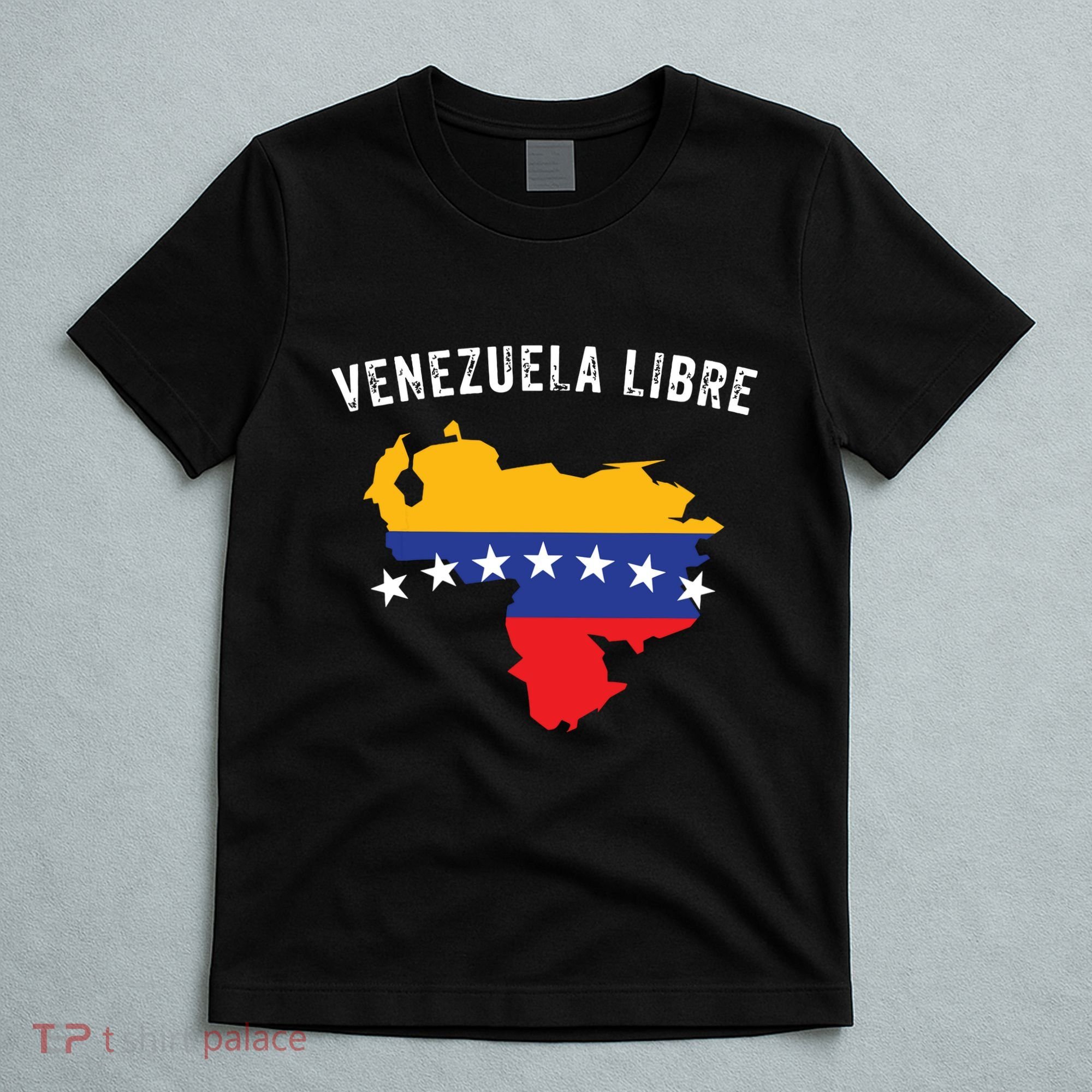 Venezuela Libre Venezuela Map 7 Stars Flag Family Souvenir T-Shirt