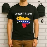 Venezuela Libre Venezuela Map 7 Stars Flag Family Souvenir T-Shirt thumb 6