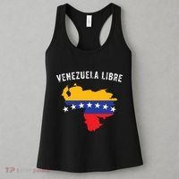 Venezuela Libre Venezuela Map 7 Stars Flag Family Souvenir Women's Tank Top thumb 3