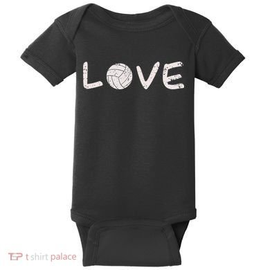 Volleyball Love Baby Bodysuit