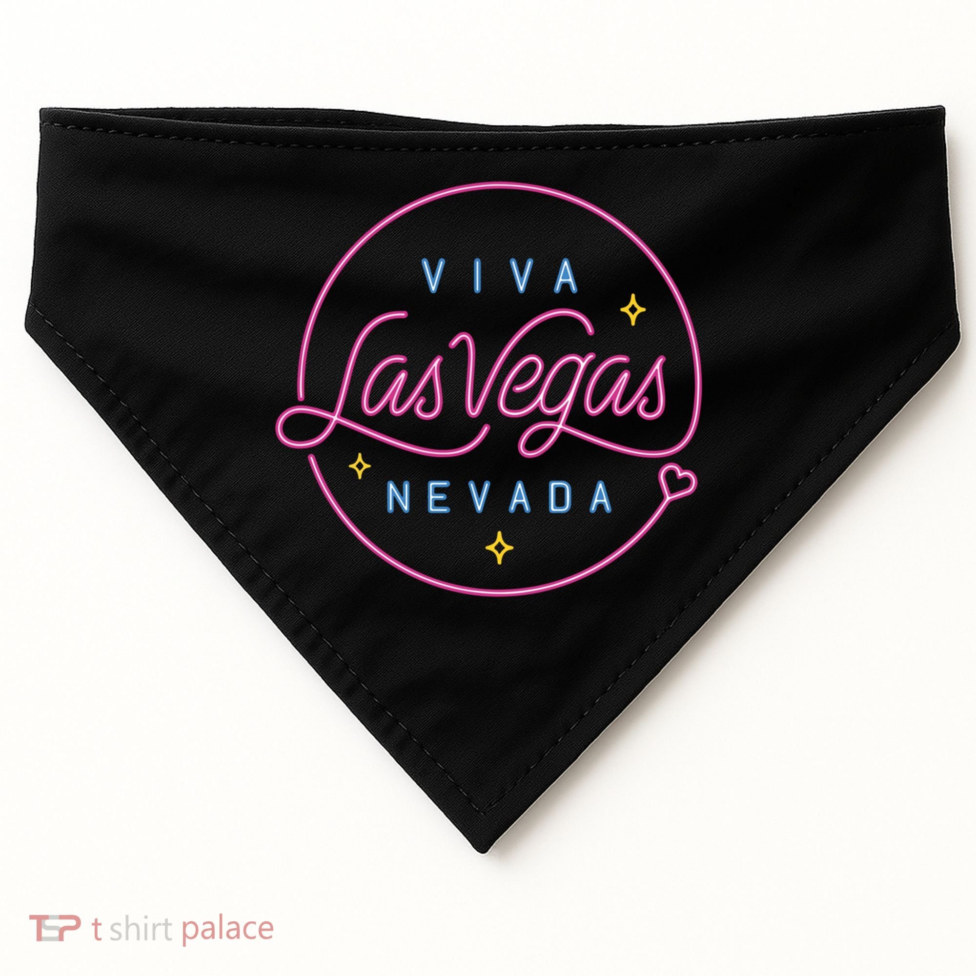 Viva Las Vegas Nevada Gift USA-Made Doggie Bandana