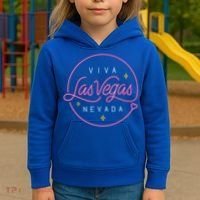 Viva Las Vegas Nevada Gift Kids Hoodie thumb 3