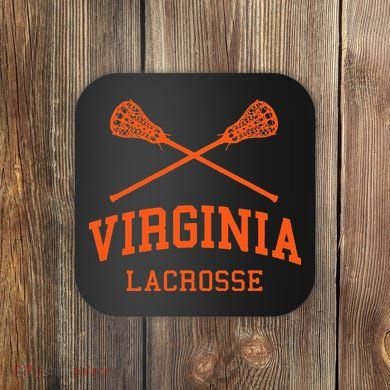 Virginia Lacrosse Vintage Lax Weathered Coaster