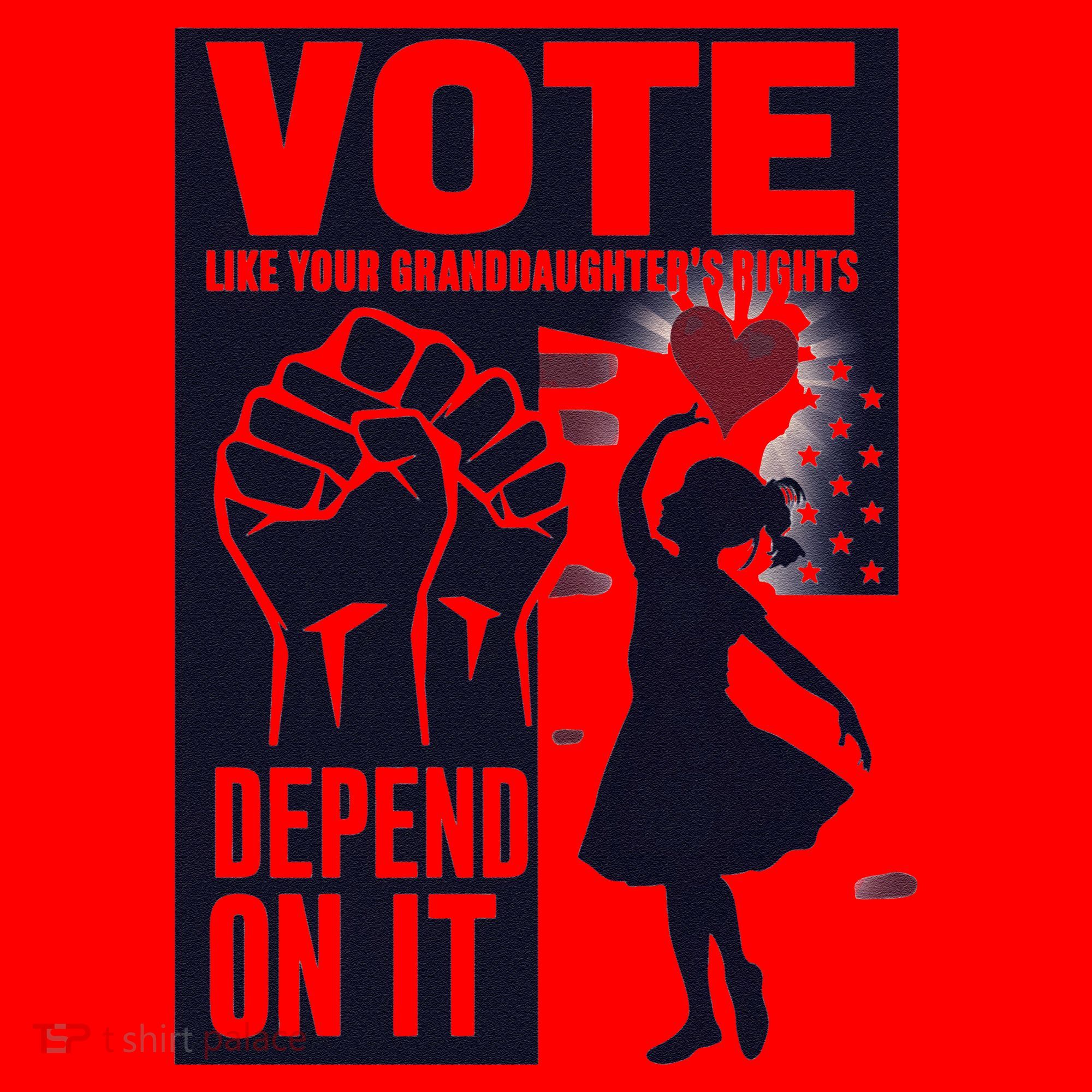 Vote Like Your GranddaughterS Rights Depend On It Sweat Santa Hat