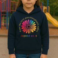 Vote Like Your GranddaughterS Rights Depend On It Kids Hoodie thumb 3