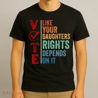 Vote Like Your Daughters Future And Rights Depends On It T-Shirt thumb 3