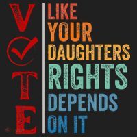Vote Like Your Daughters Future And Rights Depends On It Beanie thumb 2