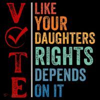 Vote Like Your Daughters Future And Rights Depends On It Women's Hoodie thumb 2