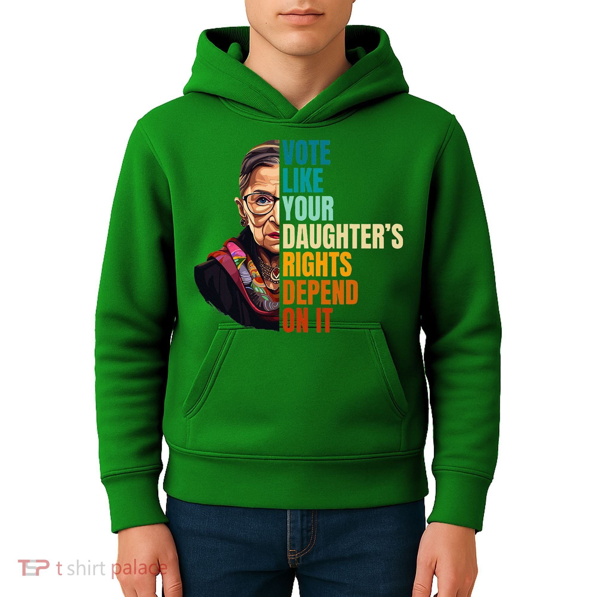 Vote Like Your DaughterS Rights Depend On It Rbg Kids Hoodie