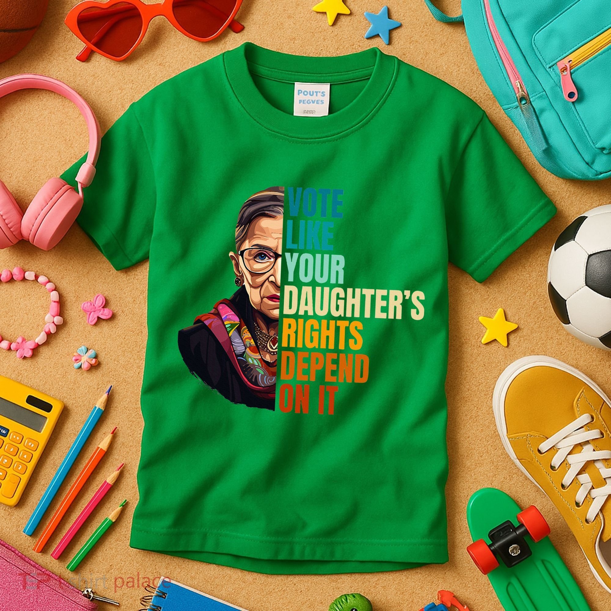 Vote Like Your DaughterS Rights Depend On It Rbg Kids T-Shirt