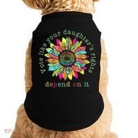 Vote Like Your DaughterS Rights Depend On It Voting Floral Doggie Tank thumb 0