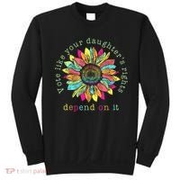 Vote Like Your DaughterS Rights Depend On It Voting Floral Sweatshirt thumb 0