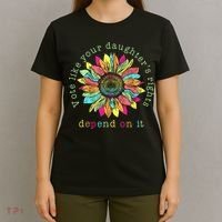 Vote Like Your DaughterS Rights Depend On It Voting Floral T-Shirt thumb 4