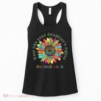 Vote Like Your DaughterS Rights Depend On It Voting Floral Women's Tank Top thumb 0