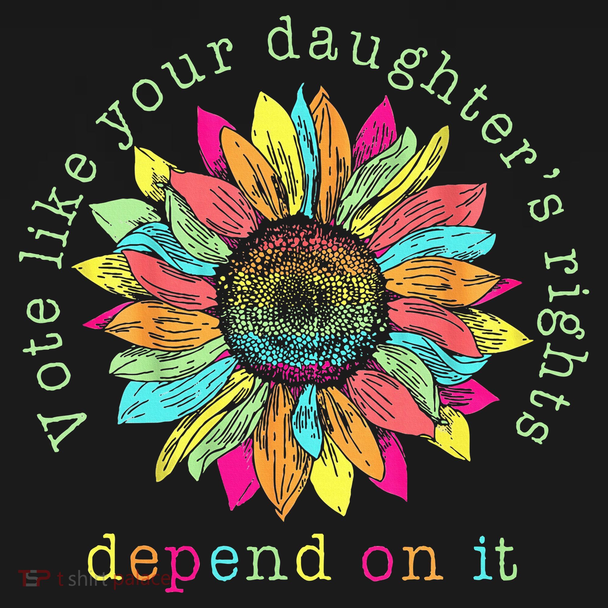 Vote Like Your DaughterS Rights Depend On It Voting Floral Women's Tank Top