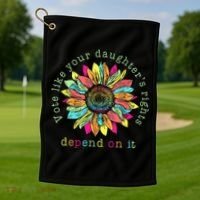 Vote Like Your DaughterS Rights Depend On It Voting Floral Golf Towel thumb 1