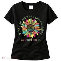 Vote Like Your DaughterS Rights Depend On It Voting Floral Women's T-Shirt thumb 0