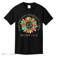 Vote Like Your DaughterS Rights Depend On It Voting Floral Kids T-Shirt thumb 0