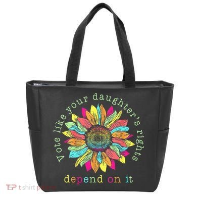 Vote Like Your DaughterS Rights Depend On It Voting Floral Tote Bag