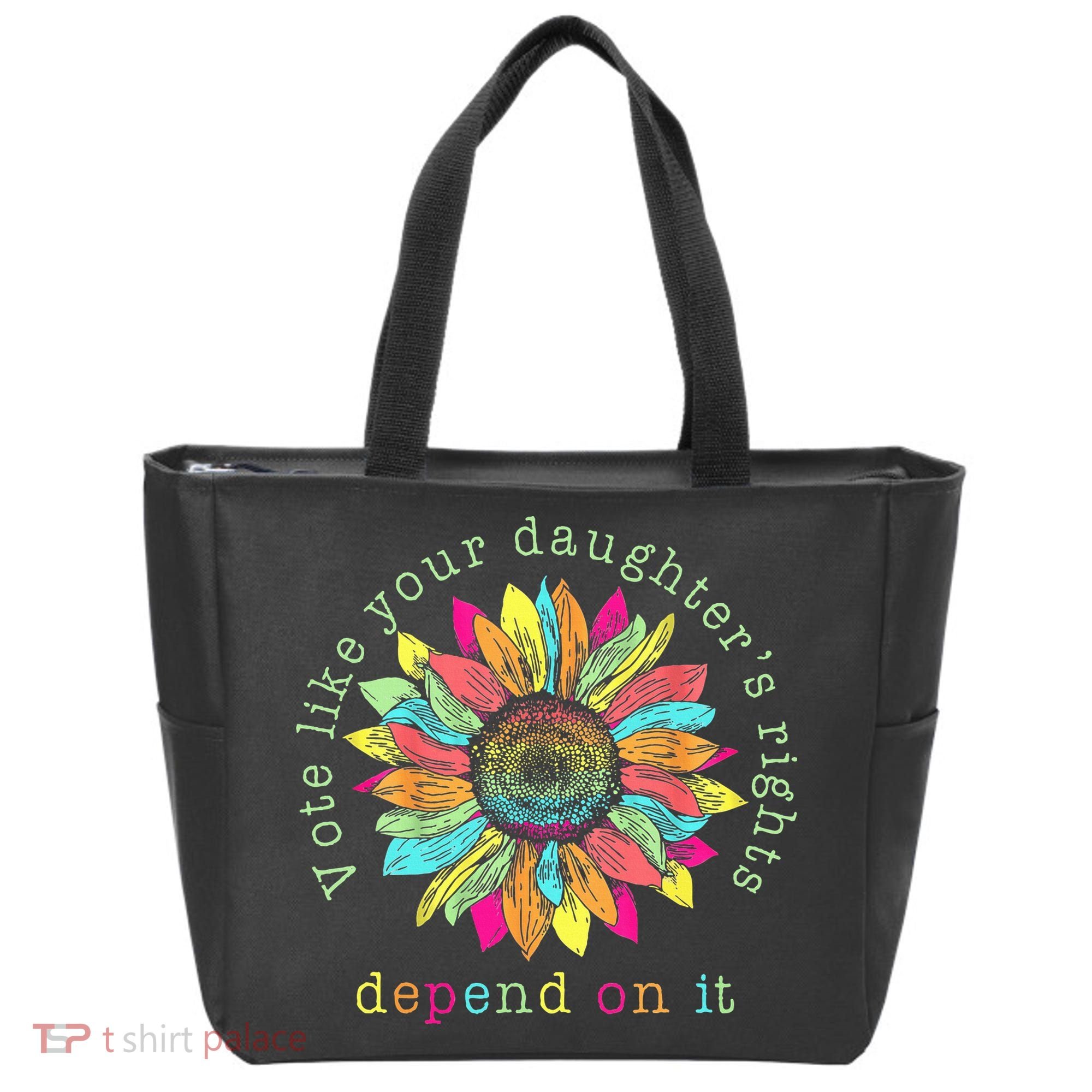 Vote Like Your DaughterS Rights Depend On It Voting Floral Tote Bag