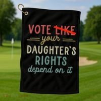 Vote Like Your DaughterS Rights Depend On It Golf Towel thumb 1