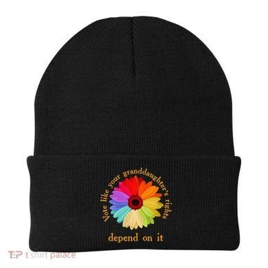 Vote Like Your GranddaughterS Rights Depend On It Funny Beanie