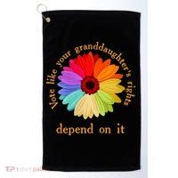 Vote Like Your GranddaughterS Rights Depend On It Funny Golf Towel thumb 0