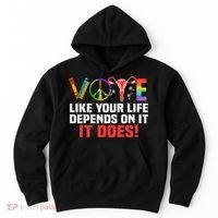 Vote Like Your Life Depends On It Feminist Gift Hoodie thumb 0